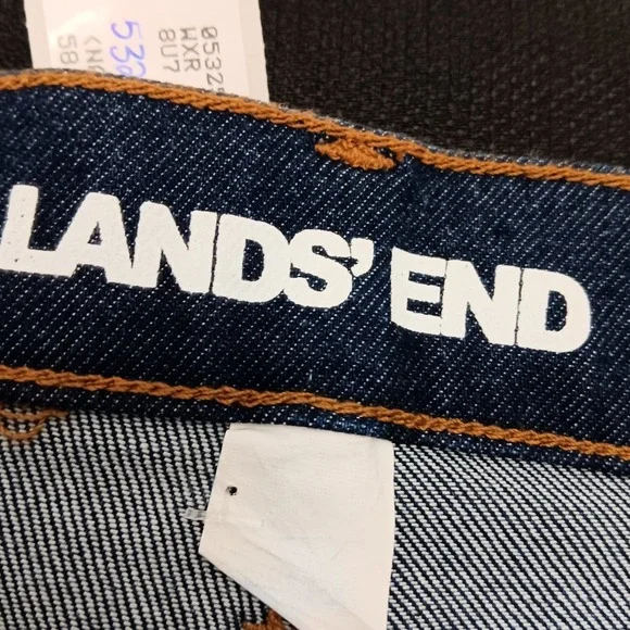 Lands End Women's Dark Wash Bootcut Denim Jeans Blue Mid Rise Size 12 Tall NEW - Picture 7 of 14